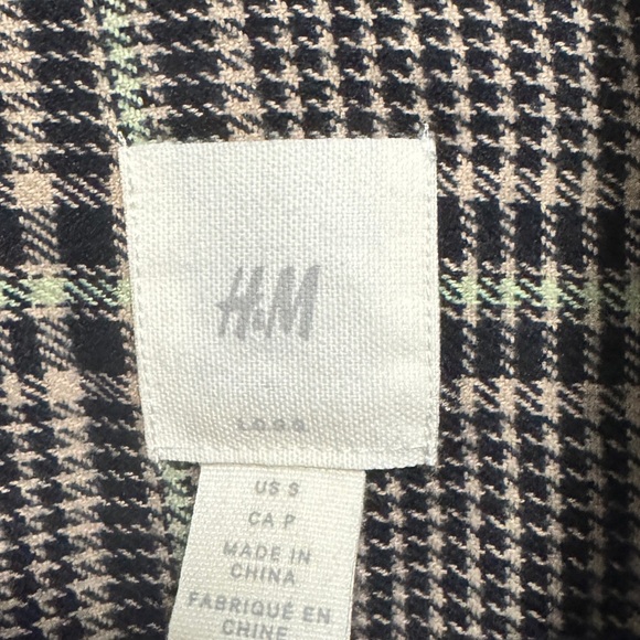 H&M Plaid Utility Jacket Size Small - Picture 2 of 5